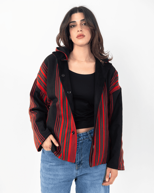 Double - faced Majdalawi Suede Jacket - Deerah
