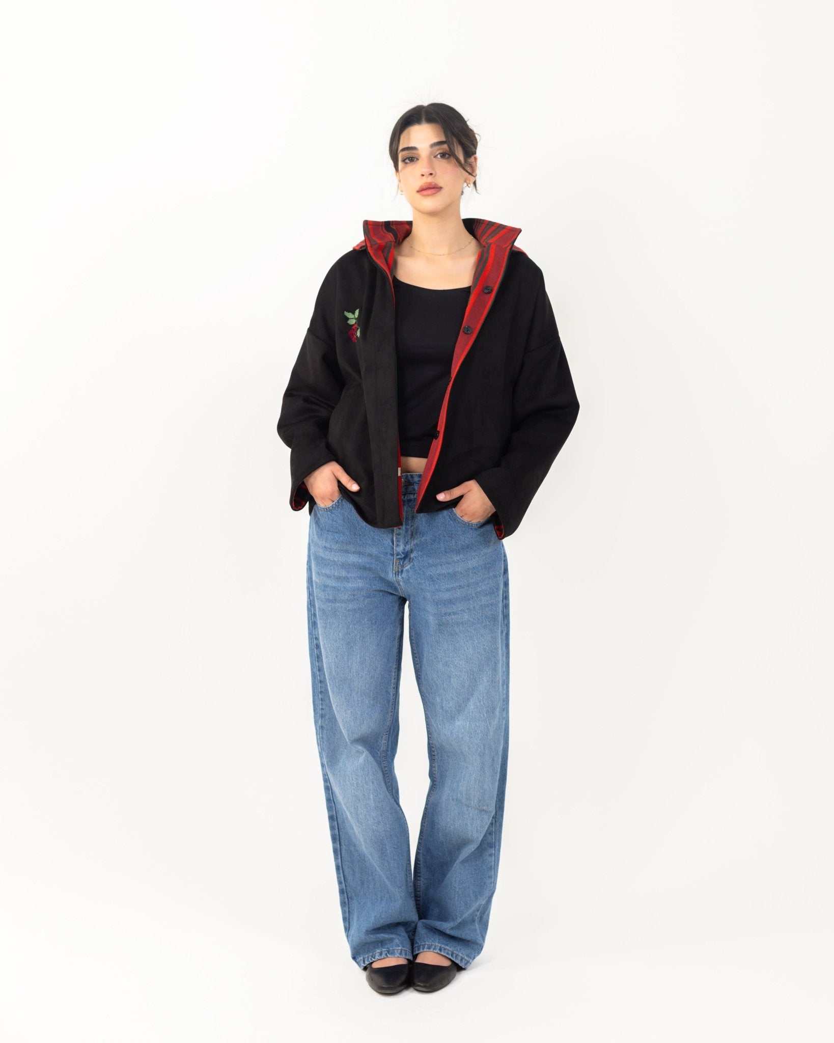 Double - faced Majdalawi Suede Jacket - Deerah