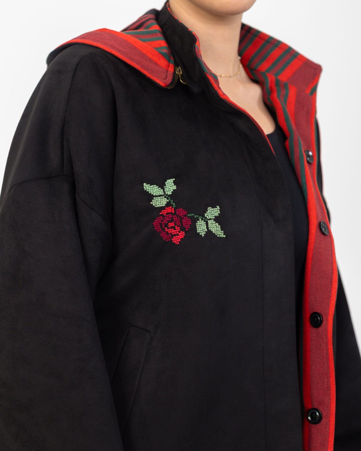 Double - faced Majdalawi Suede Jacket - Deerah