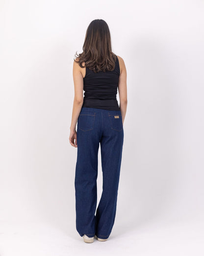 Embroidered Wide Leg Jeans - Deerah