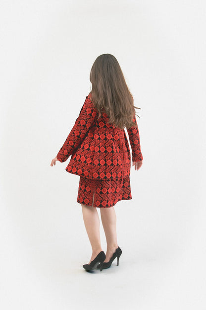 Floral Embroidered Blazer - Deerah