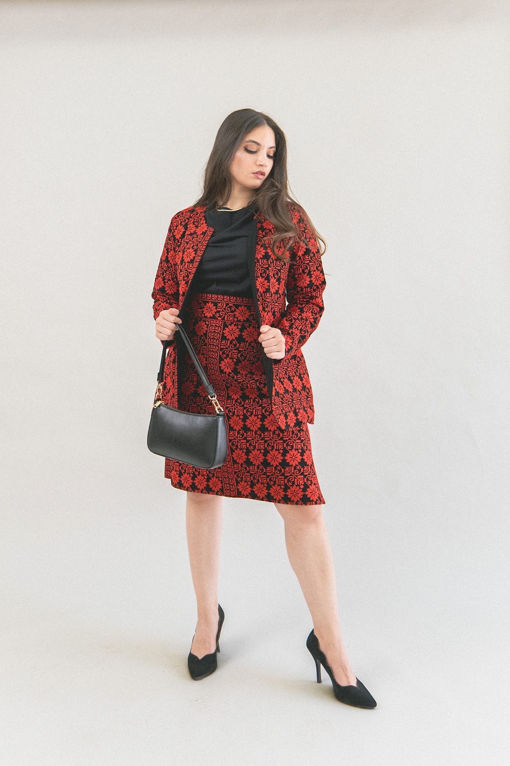 Floral Embroidered Blazer - Deerah