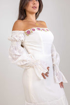 Floral Velvet Bridal Dress - Deerah