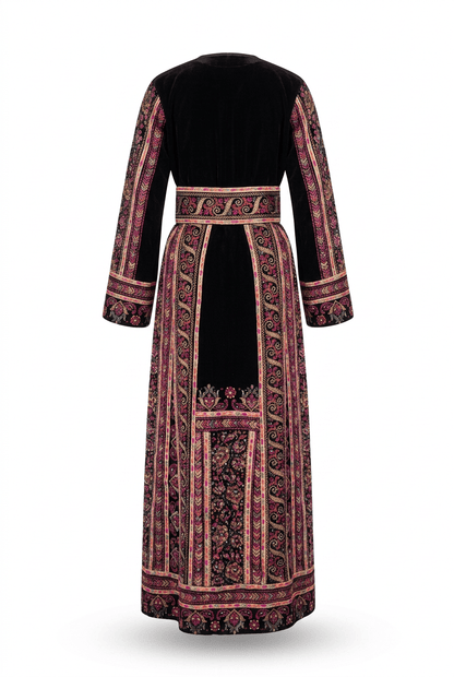 Floral Velvet Thobe Deerah