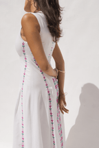 Hand Embroidered Linen Dress - Deerah