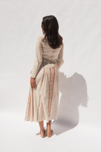 Hand Embroidered Linen Dress - Deerah