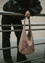 Hand - Embroidered Slouchy Shoulder Bag - Deerah