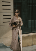 Joury جوري Hand - Embroidered Maxi Suede Coat - Deerah