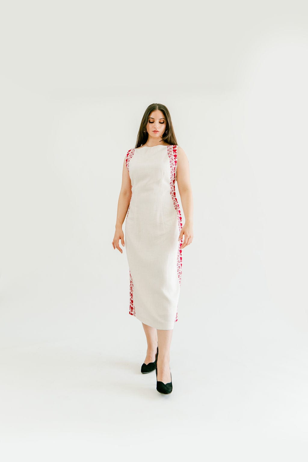 Luna - Hand Embroidered Sunset Dress - Deerah