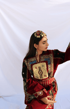 Malaka - Hand Embroidered Tahreera Palestinian Dress Thobe - Deerah