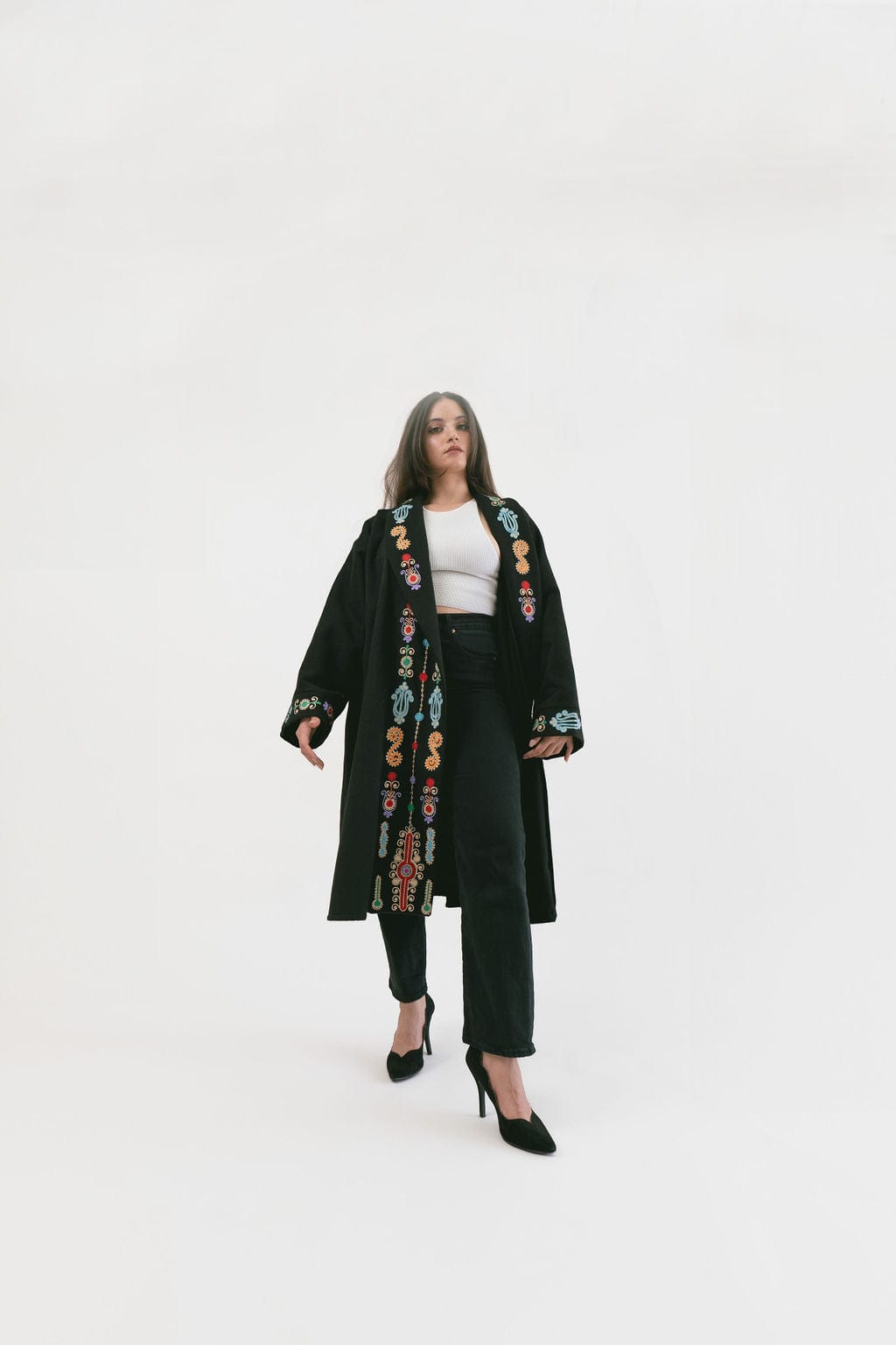 Maram - Hand Embroidered Winter Coat - Deerah