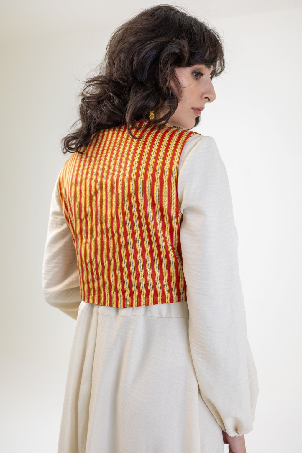 Marwa مروة - Hand Embroidered Dress and Saya waistcoat - Deerah