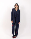 Navy Pinstripe Suit - Deerah