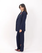 Navy Pinstripe Suit - Deerah