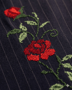 Navy Pinstripe Suit - Deerah