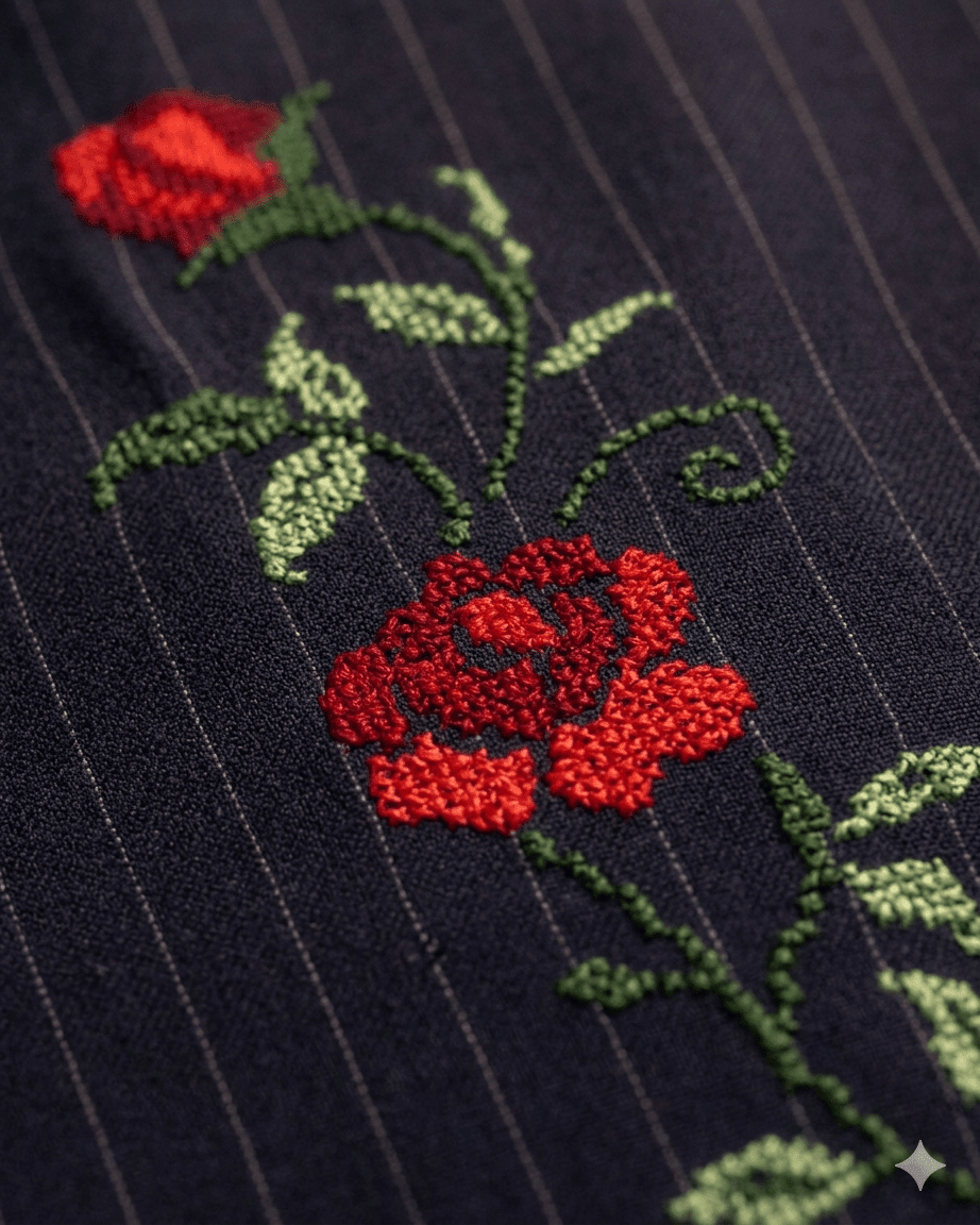 Navy Pinstripe Suit - Deerah