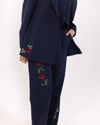 Navy Pinstripe Suit - Deerah