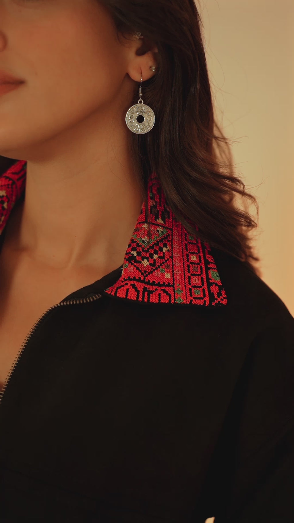 Black Embroidered Suede Jacket