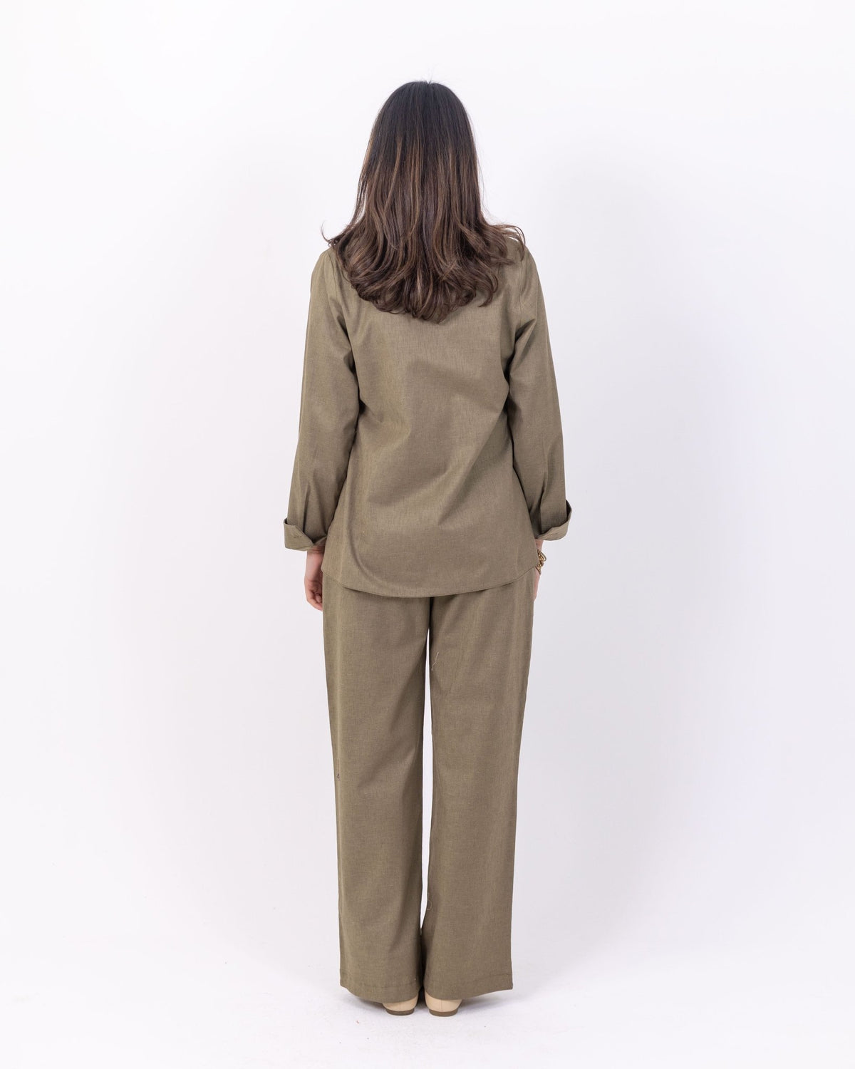 Sage Green Linen Set - Deerah