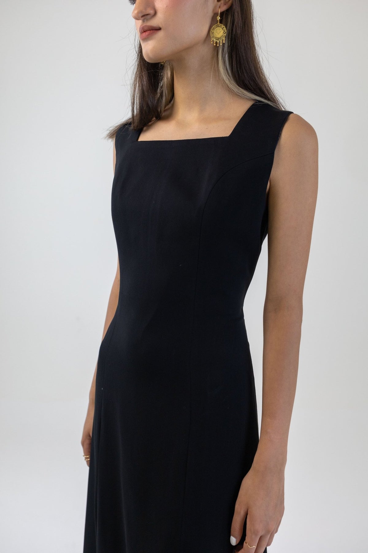 Square - neck Dress - Deerah