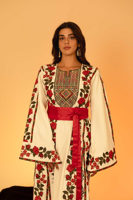 The Floral Palestinian Thobe - Deerah