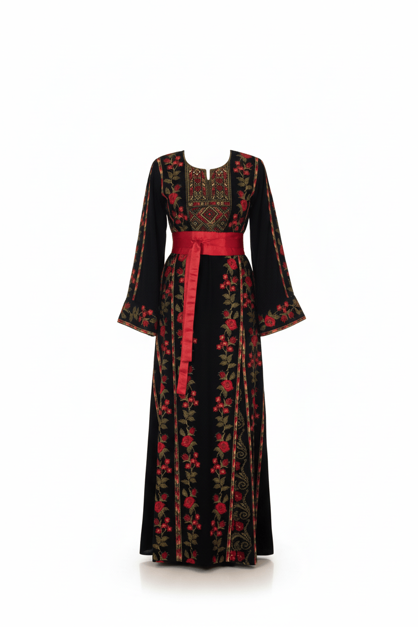 The Floral Palestinian Thobe - Deerah