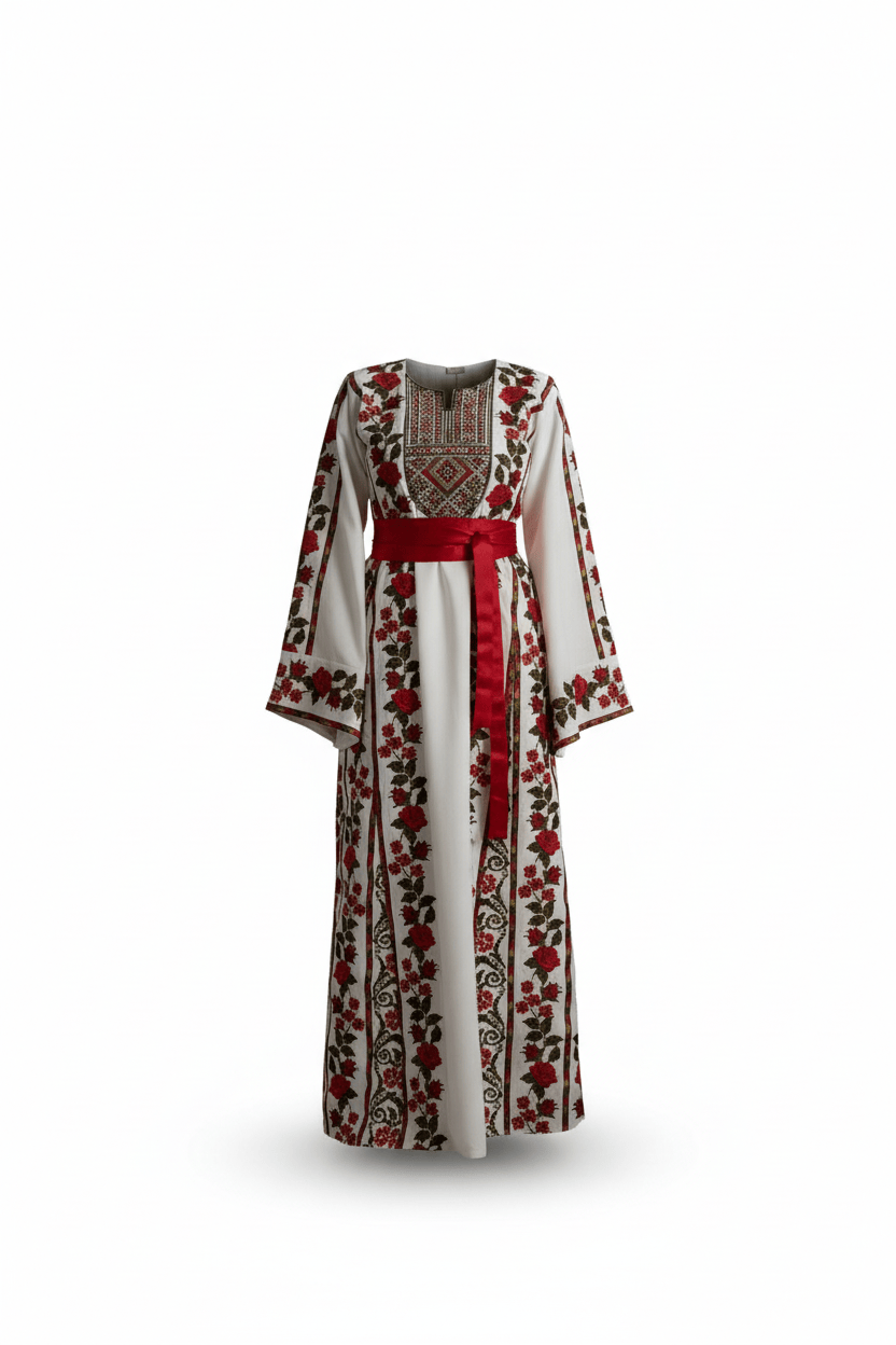 The Floral Palestinian Thobe - Deerah