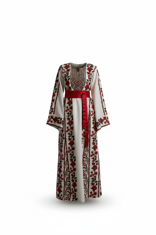 The Floral Palestinian Thobe - Deerah