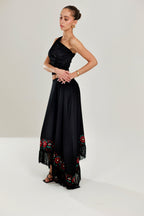 The Hand Embroidered Fringe Skirt - Deerah