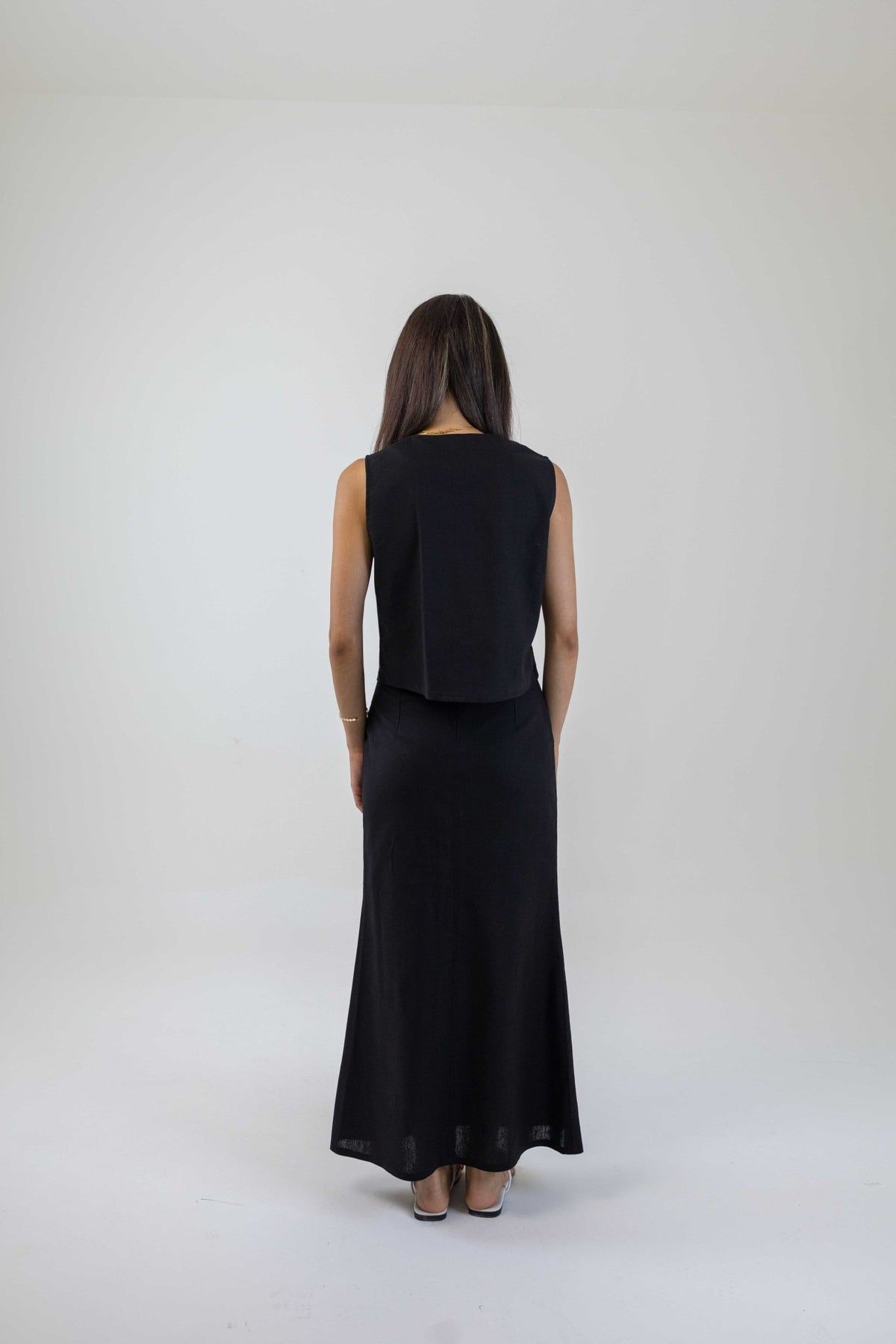 The Layal Hand Embroidered Maxi Skirt - Deerah