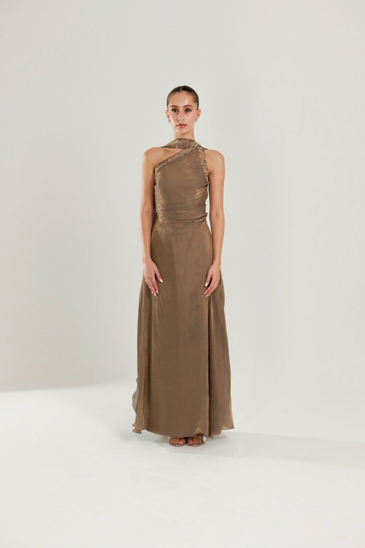 The Meera - Hand Embroidered Organza Dress - Deerah