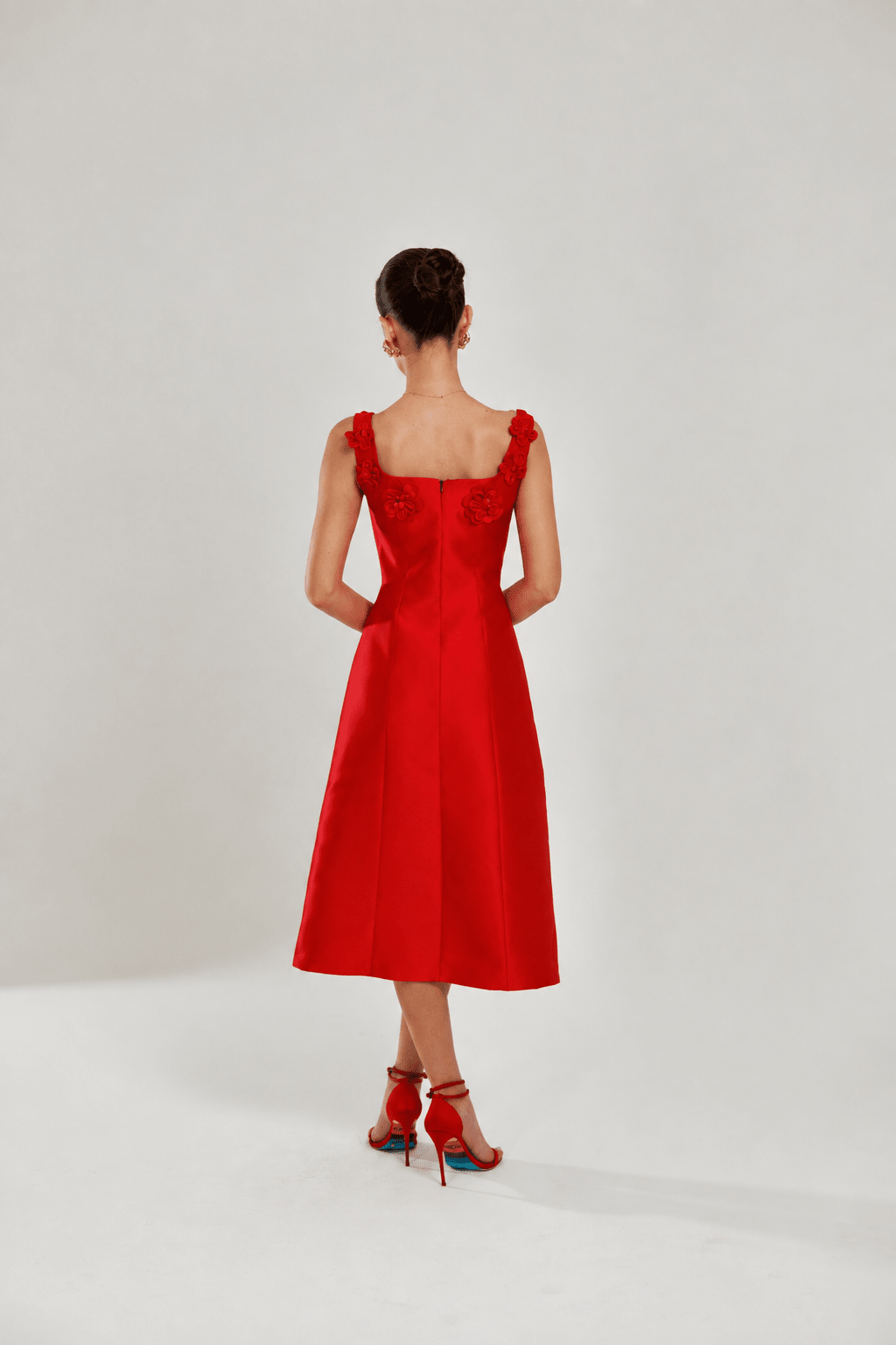 The Red Floral Dress - Deerah