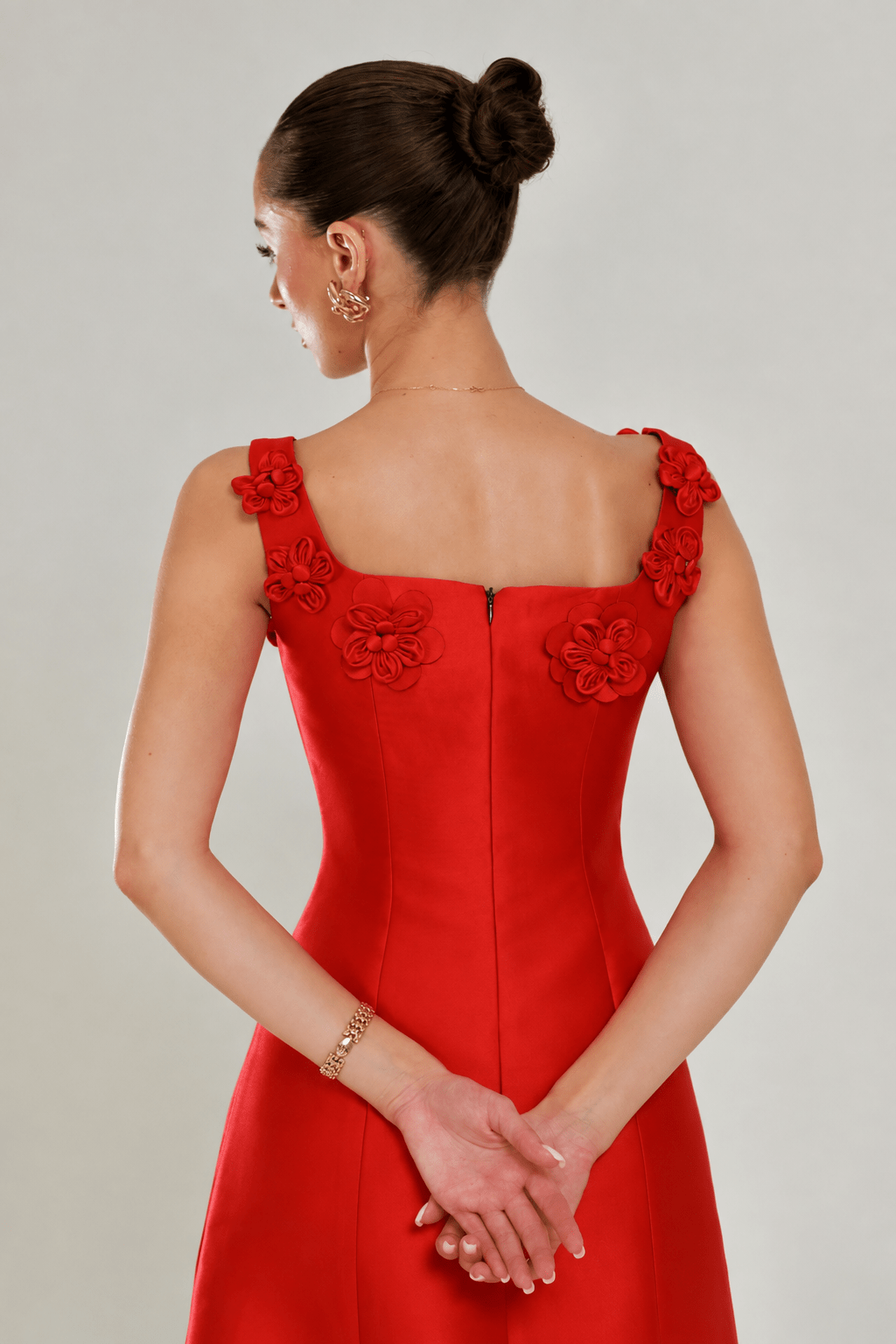 The Red Floral Dress - Deerah