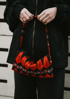 Tree of Life Embroidered Baguette Bag - Deerah