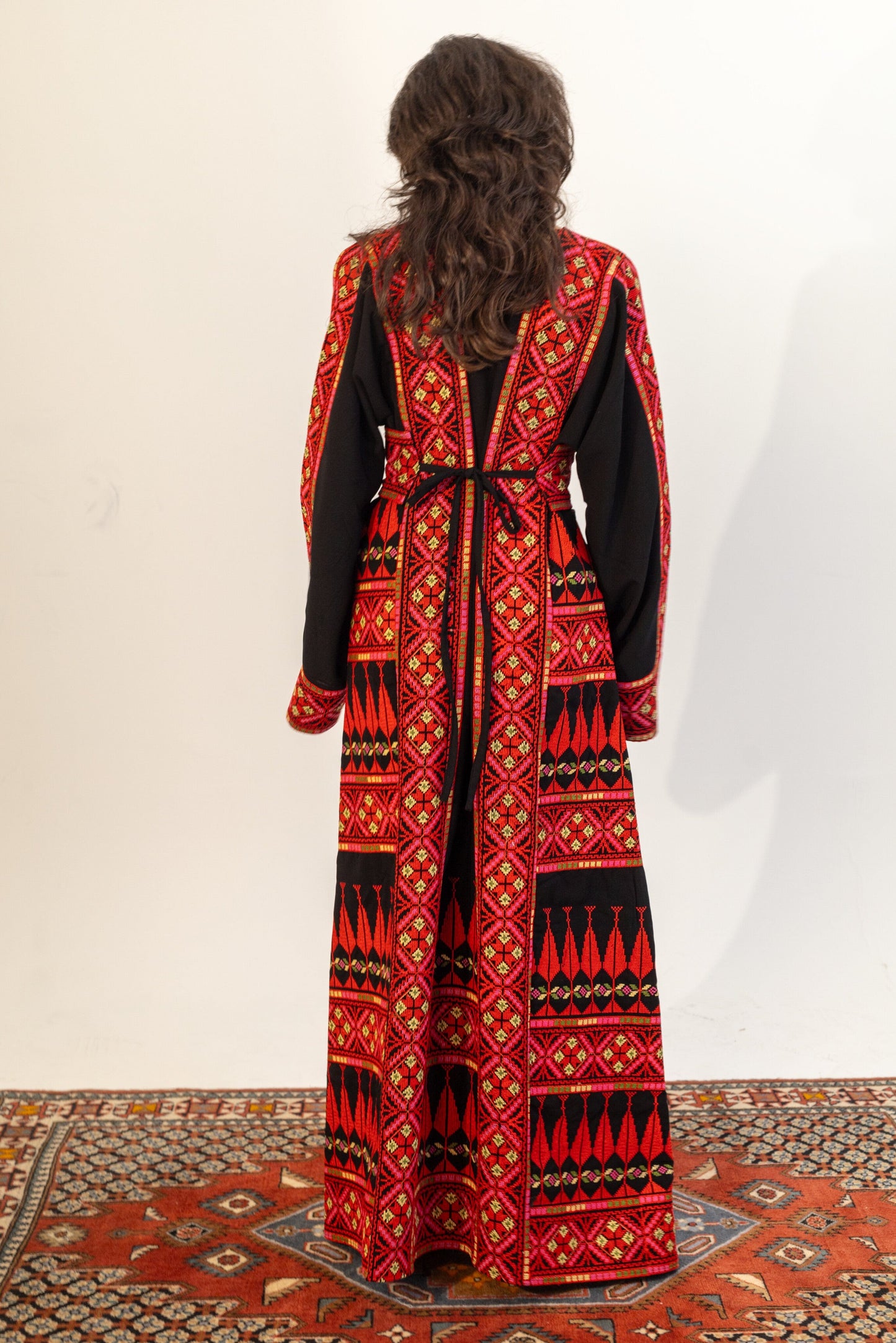 Tree of Life Embroidered Palestinian Thobe Dress Deerah