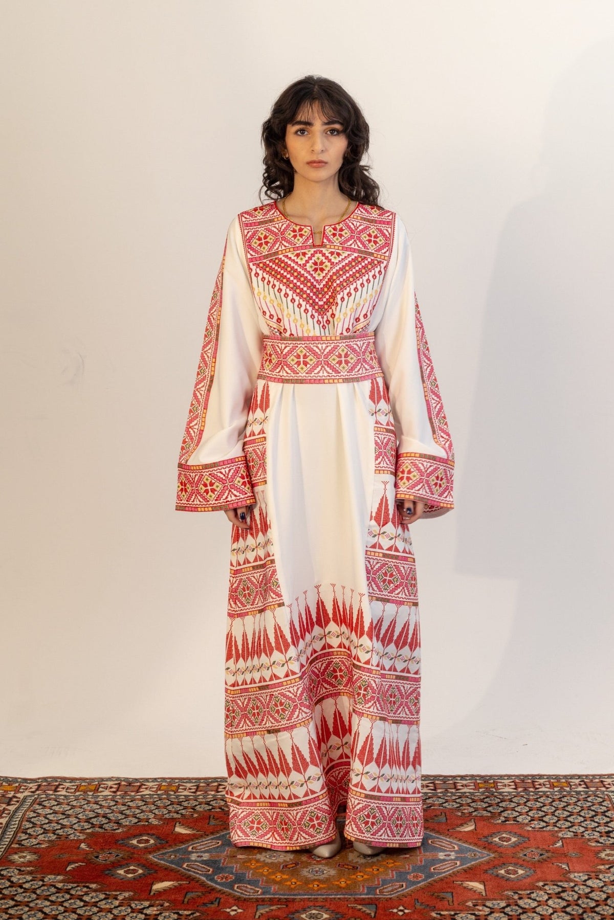 dishdasha dress Tree of Life Thobe Aqua Blu Australia Eternal you can compare the designer-francesca miranda Size:US 56 Long / EU 66 Long
