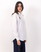White Hand - Embroidered Button - up Shirt - Deerah