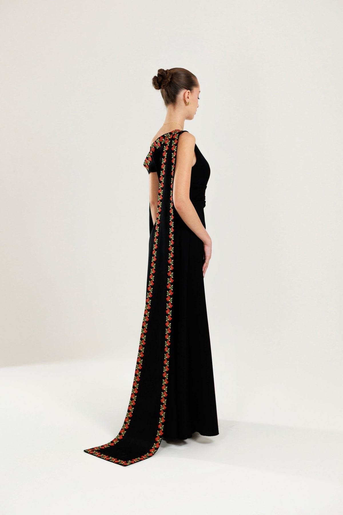 Zaytouna Off-Shoulder Tatreez Dress - Deerah