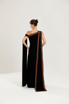 Zaytouna Off-Shoulder Tatreez Dress - Deerah