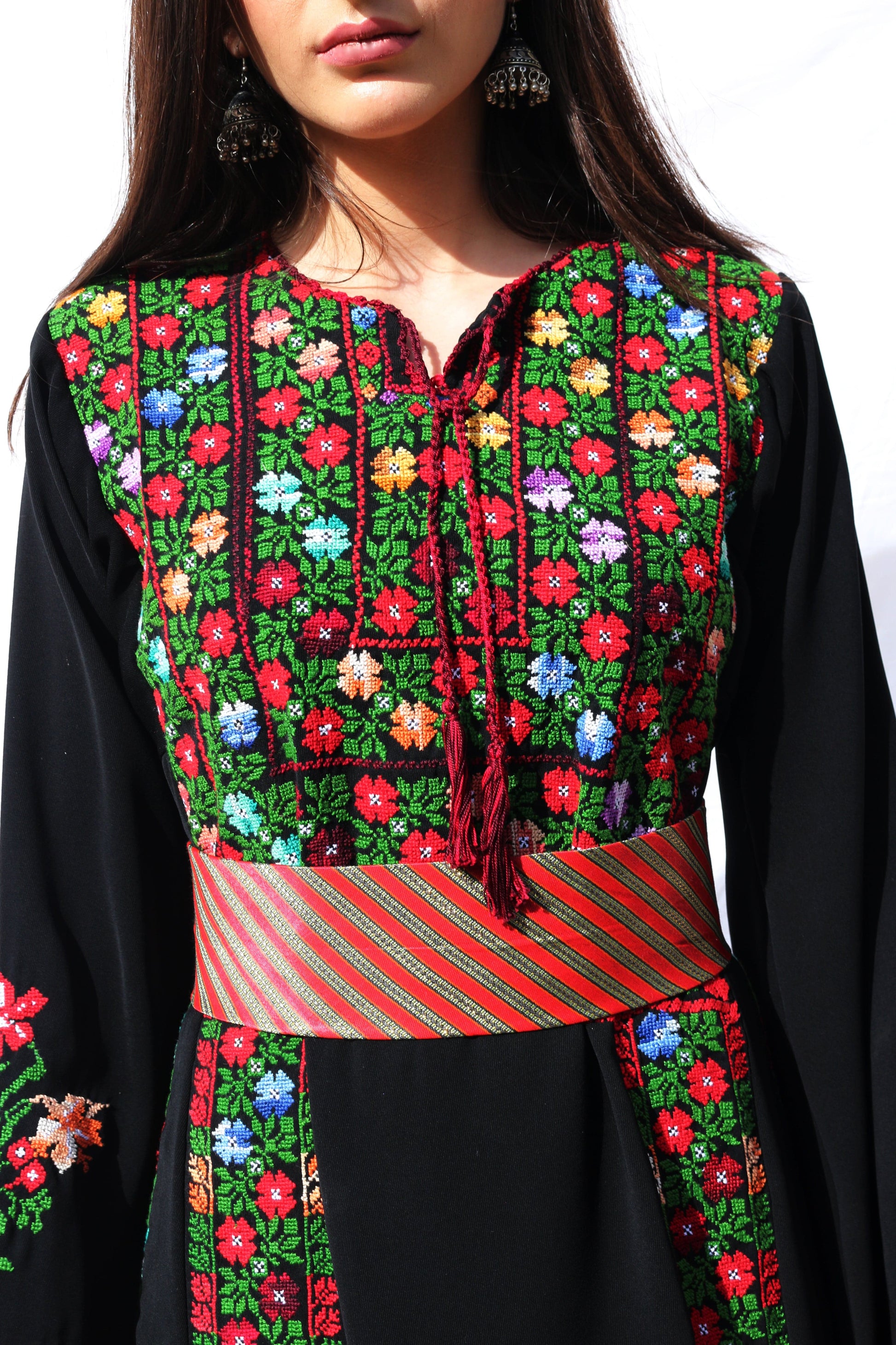 Aya - Hand-Embroidered Traditional Palestinian Dress Deerah