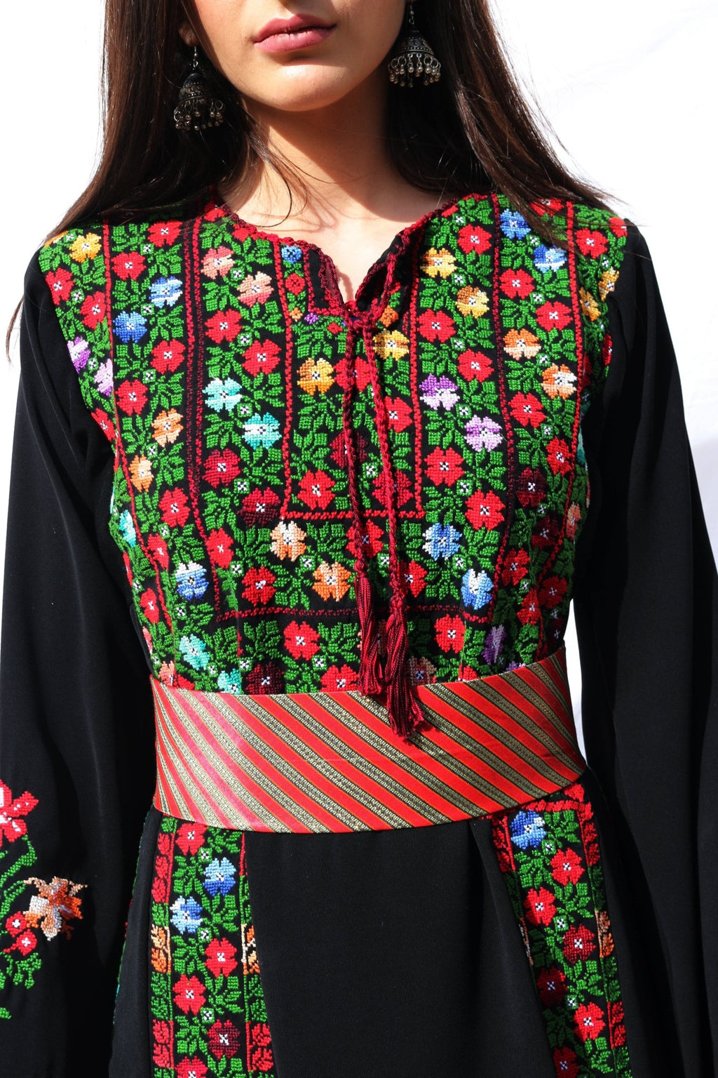 Aya - Hand - Embroidered Traditional Palestinian Dress - Deerah
