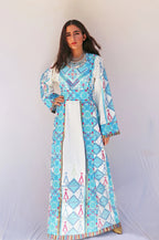 Baby Blue Ramallah Traditional Thobe Dress - Deerah