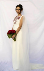 Diala - Hand Embroidered Palestinian Bridal Dress - Deerah
