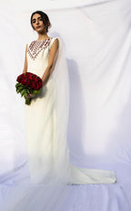 Diala - Hand Embroidered Palestinian Bridal Dress - Deerah