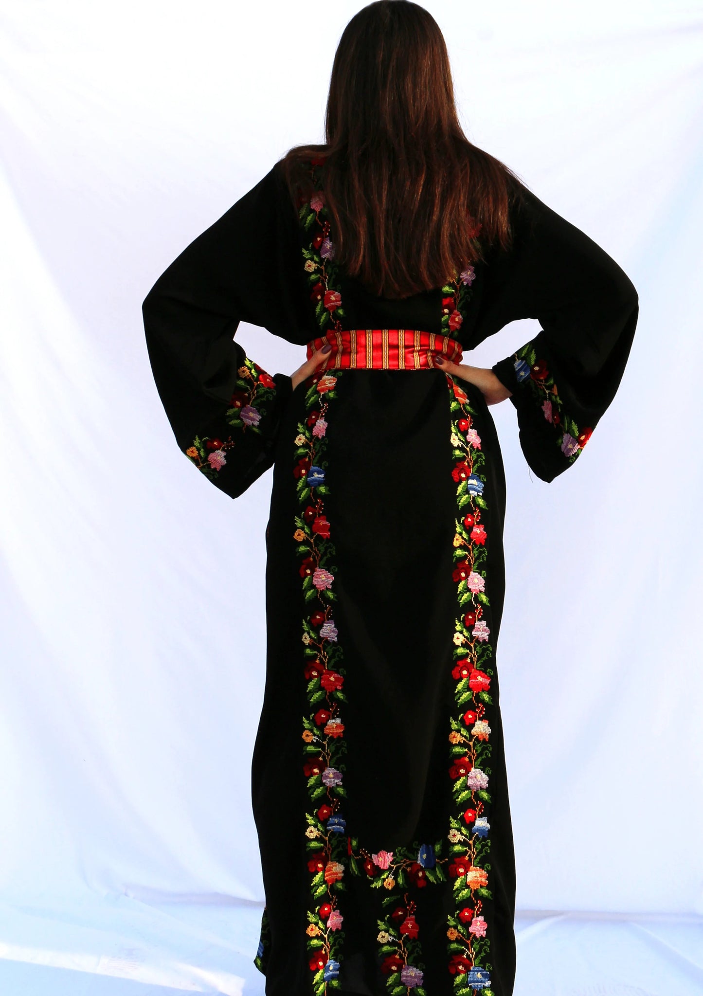 Dina - Hand embroidered Palestinian Dress Thobe - Deerah