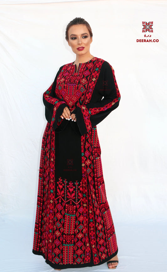 Farah - Hand Embroidered Traditional Dress - Deerah