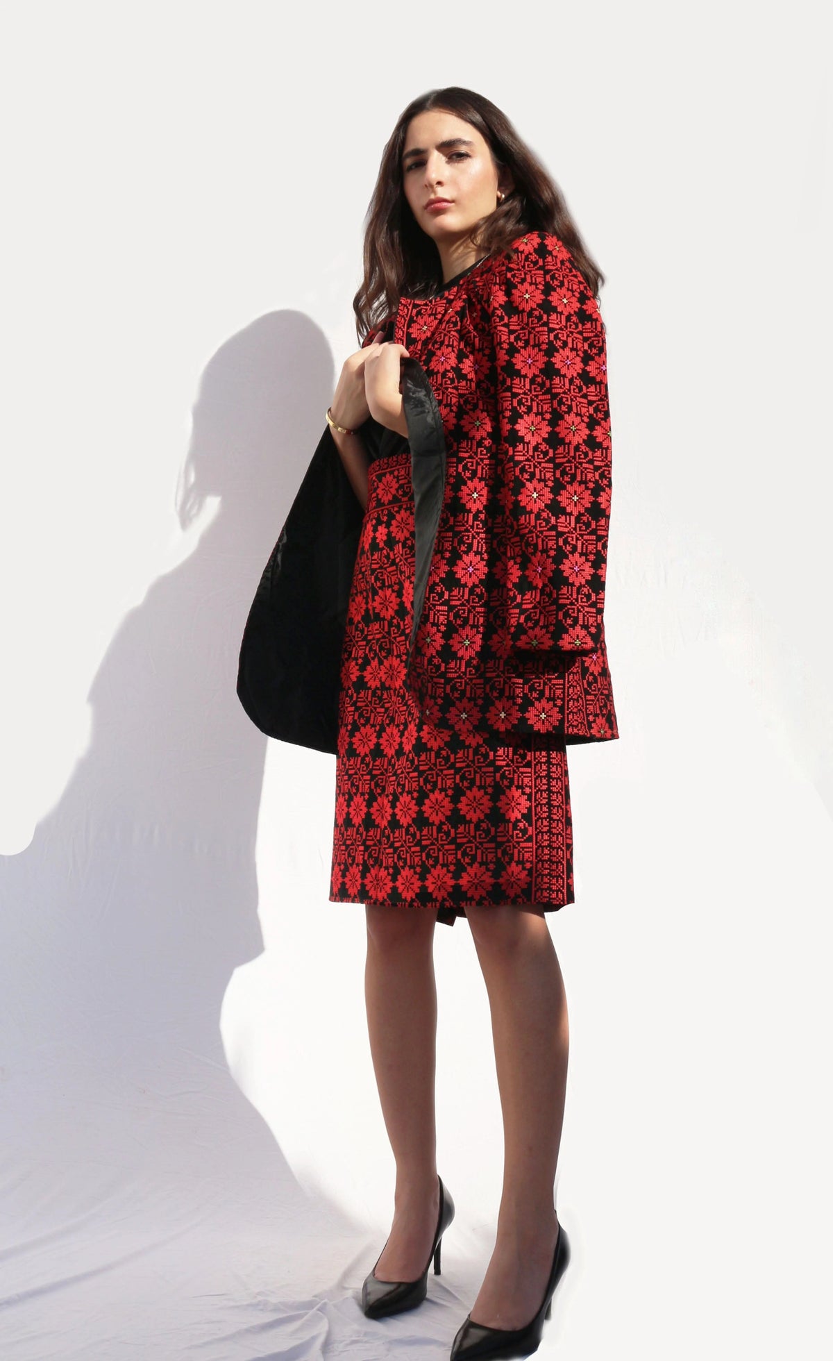 Floral Embroidered Blazer - Deerah