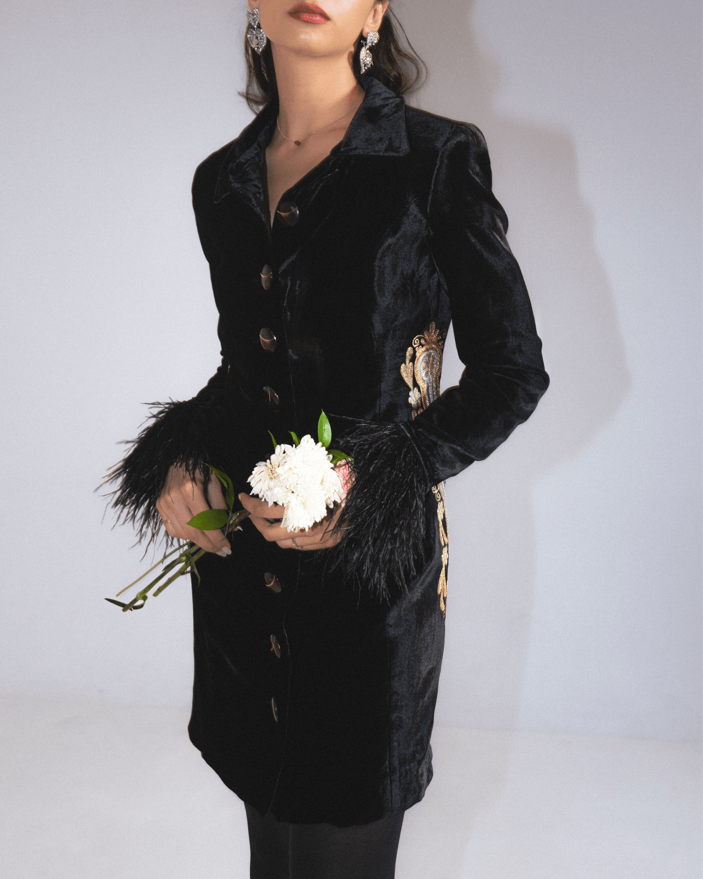 Golden Hour Velvet Blazer Dress - Deerah