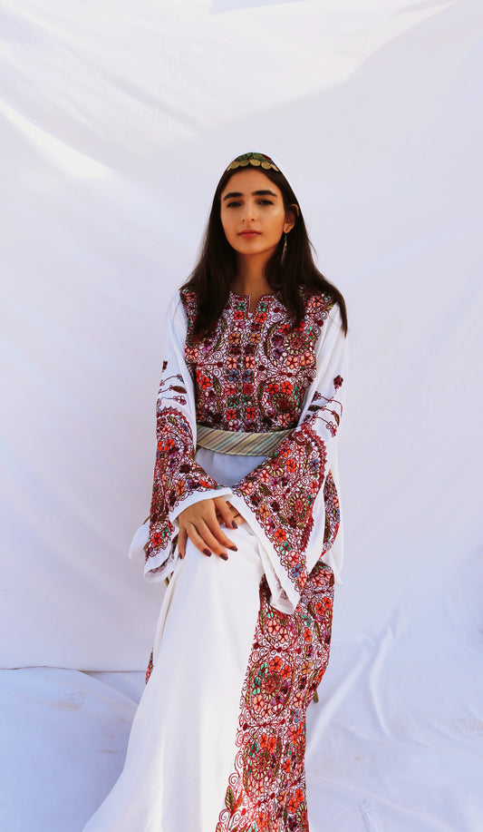 Lana - Hand Embroidered Palestinian Wedding Dress Deerah
