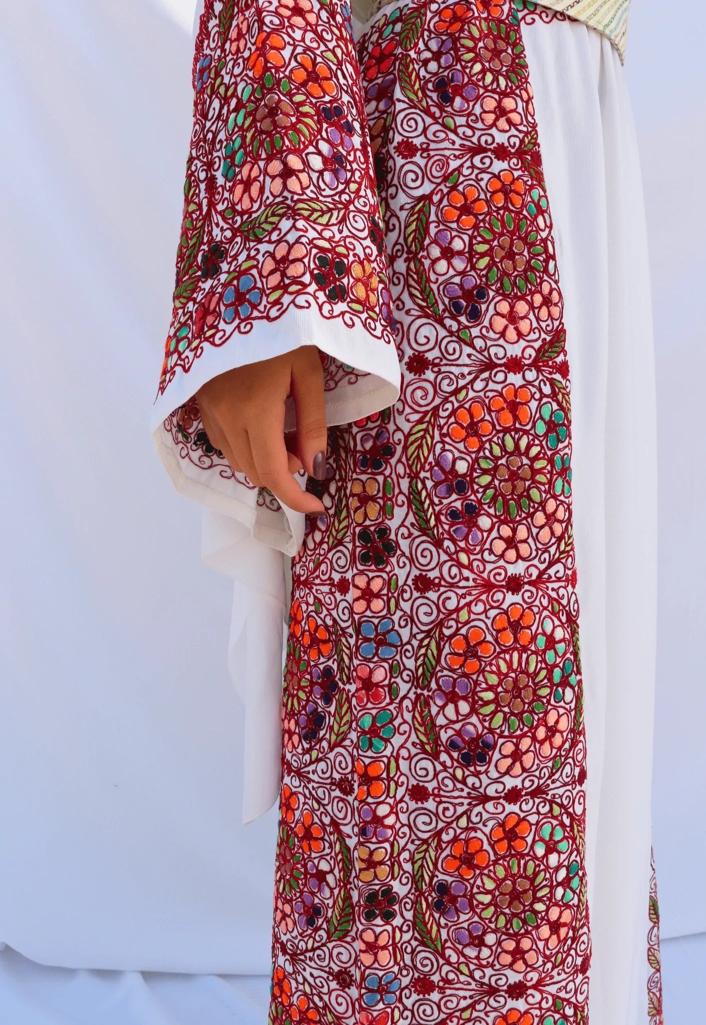 Lana - Hand - Embroidered Palestinian Wedding Dress - Deerah